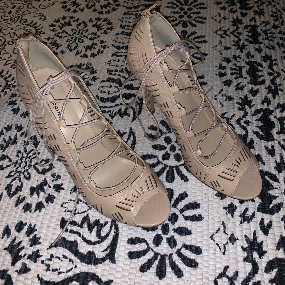 Call it Spring Strappy Nude Heels